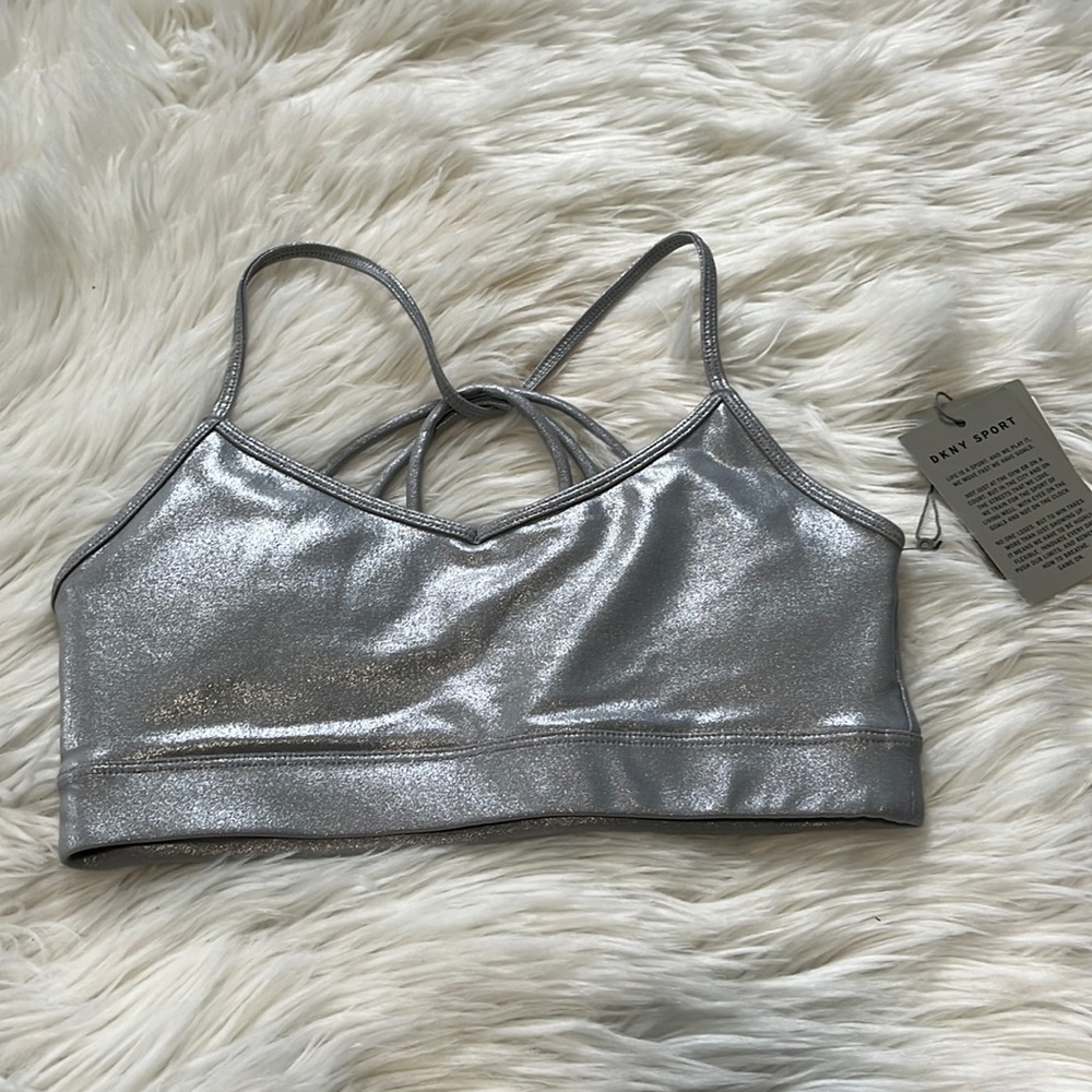 DKNY Metallic Sports Bra